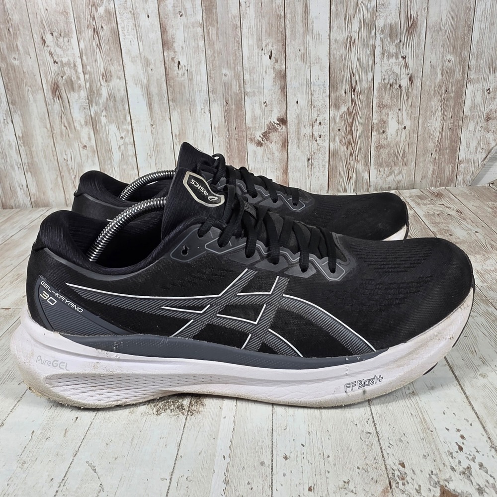 Asics Gel-Kayano 30 Mens Running Shoes‎ Black White 1011B548 Size 12 Stability
